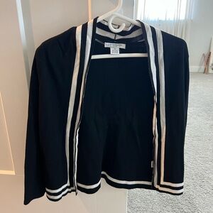 St. John Black and White Blazer